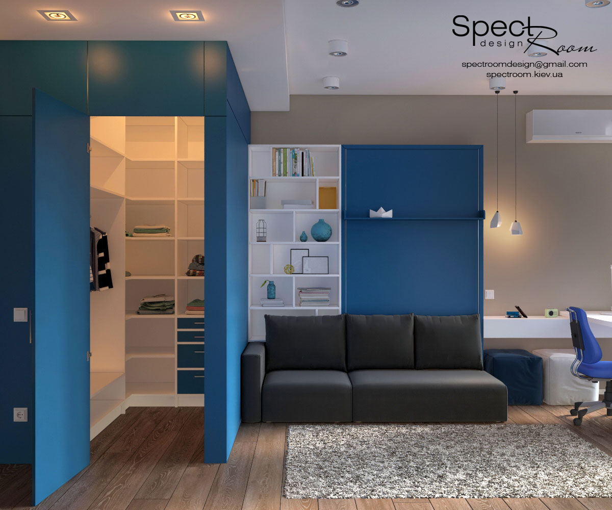 Дизайн квартири з мансардою в ЖК Комфорт Таун  - Spectroom